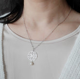 Auspicious Origin Large Pendant Necklace Silver